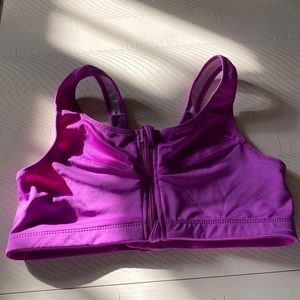 Purple/Pink Adjustable Sports Bra. Size XL